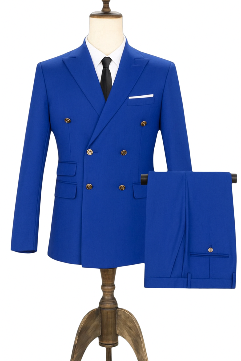 Royal Blue Double-Breasted Suit Set