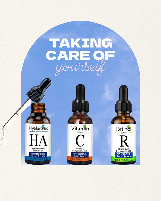 Glow Boosters: Vitamin C, Hyaluronic Acid & Retinol Essentials