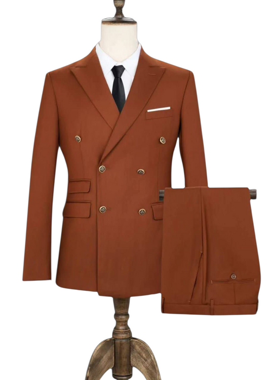 Tan Double-Breasted Suit for Men – Sophisticated Style for Every Occasion